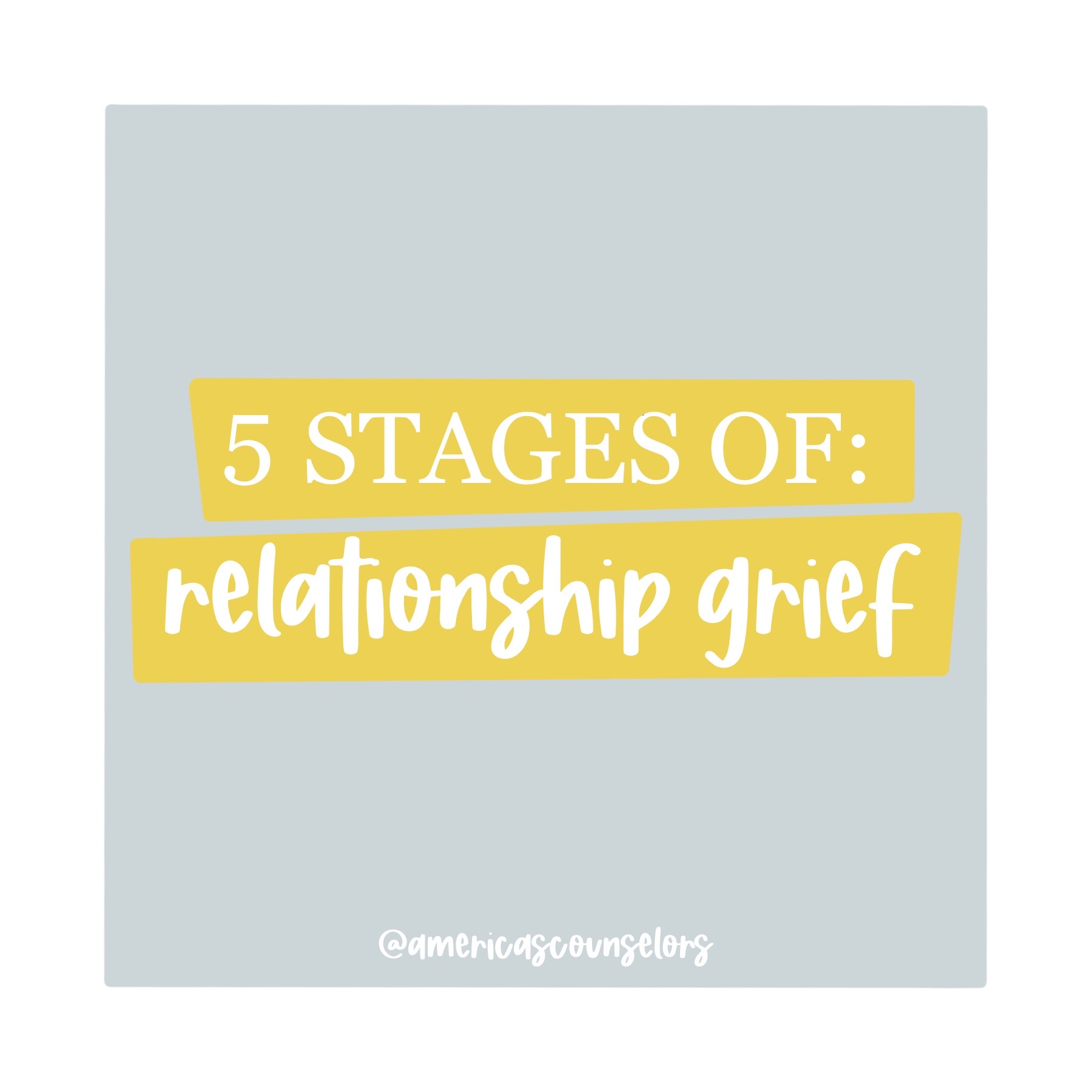 stages of grief losing a relationship